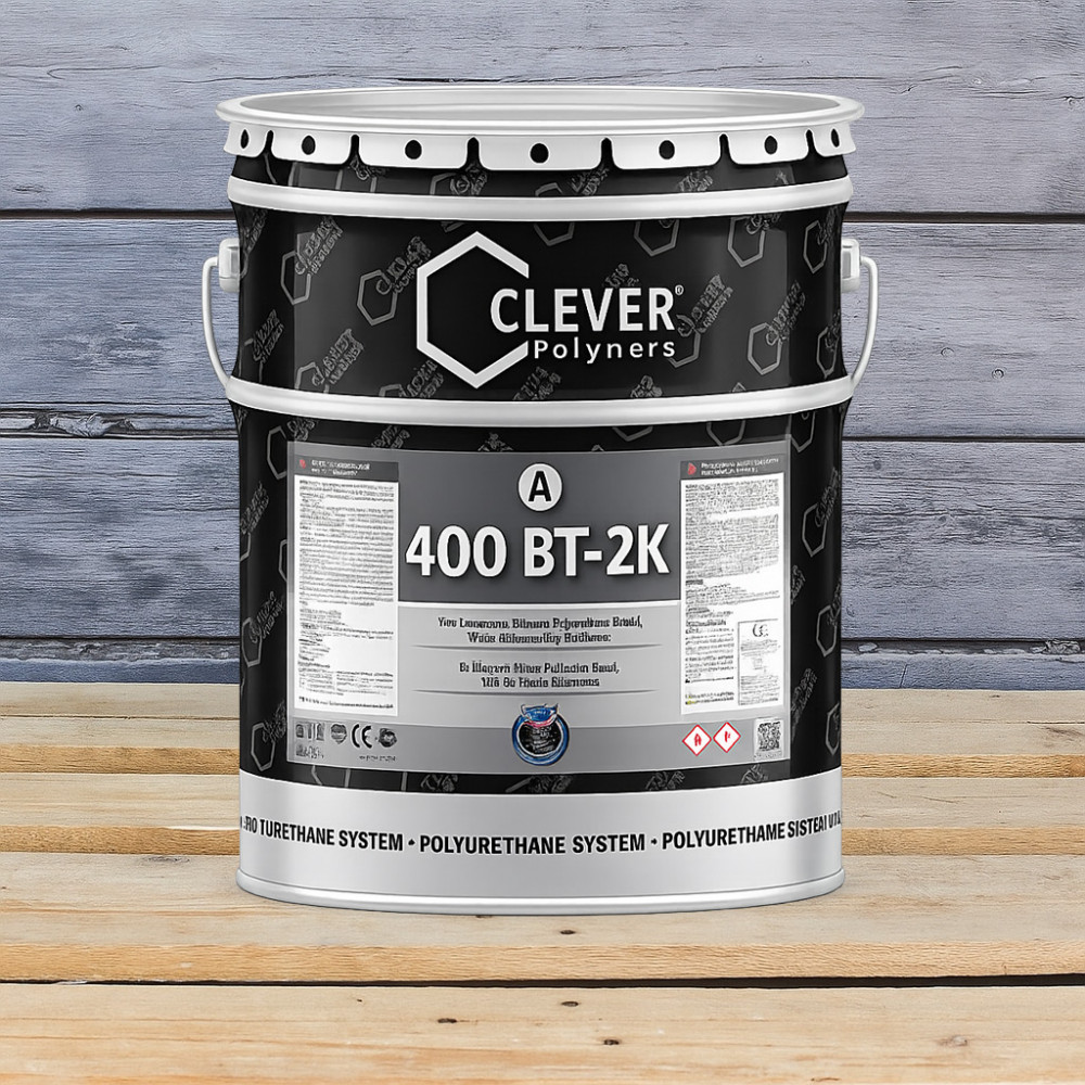 CLEVER 400 BT-2K, високоеластична бітумно-поліуретанова гідроізоляція 15 кг
