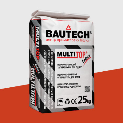 BAUTECH MULTITOP Enduro, металокремнієвий зміцнювач для бетонних підлог, 25 кг цегляно-червоний