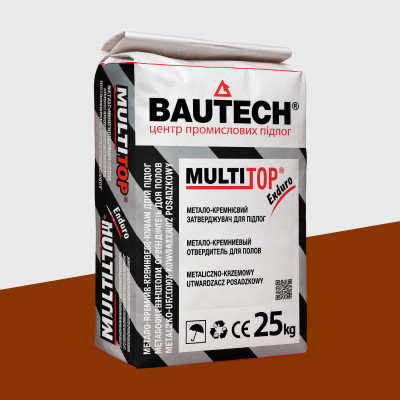 BAUTECH MULTITOP Enduro, металокремнієвий зміцнювач для бетонних підлог, 25 кг шоколад