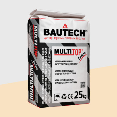 BAUTECH MULTITOP Enduro, металокремнієвий зміцнювач для бетонних підлог, 25 кг пустельний біж