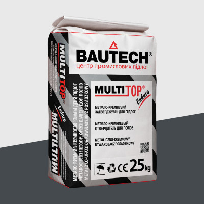 BAUTECH MULTITOP Enduro, металокремнієвий зміцнювач для бетонних підлог, 25 кг графітний