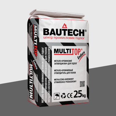 BAUTECH MULTITOP Enduro, металокремнієвий зміцнювач для бетонних підлог, 25 кг натурально-сірий