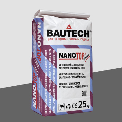 BAUTECH NANOtop NT, мінеральний зміцнювач для бетонних підлог, 25 кг натурально-сірий