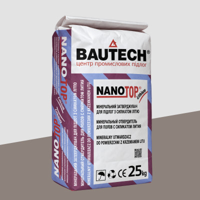 BAUTECH NANOtop NT, мінеральний зміцнювач для бетонних підлог, 25 кг титаново-сірий