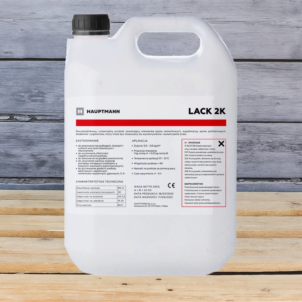 HAUPTMANN LACK PU 2K, двухкомпонентный полиуретановый защитный лак для микроцемента, 5 кг