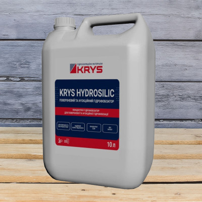 KRYS HYDROSILIC, концентрат для поверхневої та ін’єкційної гідрофобізації, 10 л