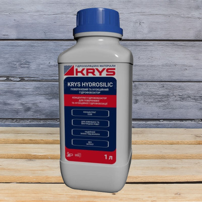 KRYS HYDROSILIC, концентрат для поверхневої та ін’єкційної гідрофобізації, 1 л