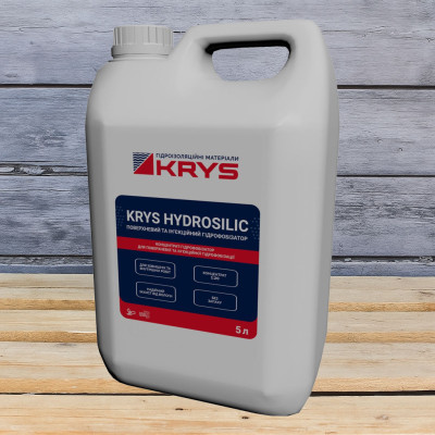 KRYS HYDROSILIC, концентрат для поверхневої та ін’єкційної гідрофобізації, 5 л