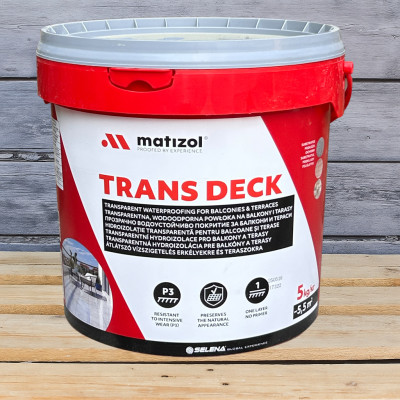 MATIZOL TRANS DECK, прозоре поліуретанове гідроізоляційне покриття, 5 кг